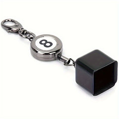 Retractable Pool Cue Chalk Holder Key Ring