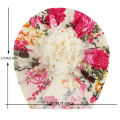 Europe And The United States Dot Floral Baby Hat
