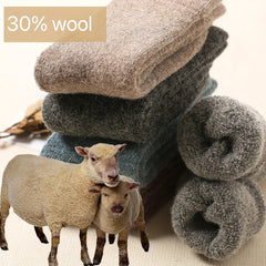 Men's Winter Thick Wool Socks Warm Plus Velvet Socks