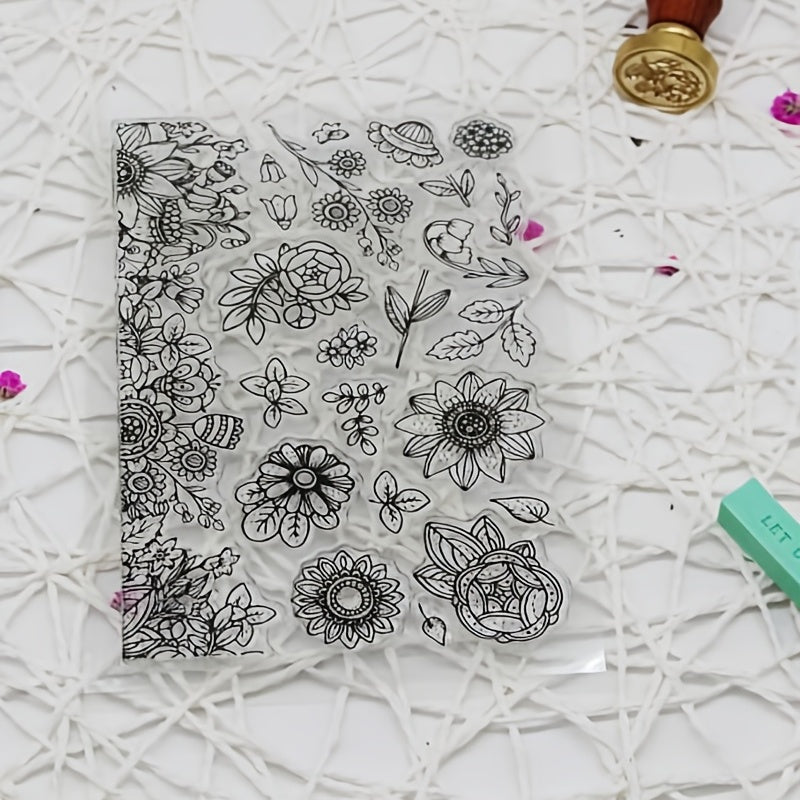 Flower Silicone Clear Stamp for DIY Scrapbooking