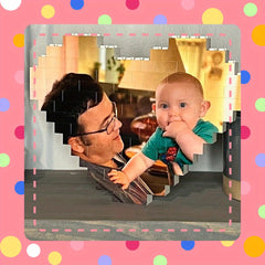 Custom Heart Shaped Photo Block Puzzle for Him Her