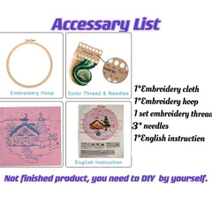 Christmas Embroidery Kit 3D Starter Merry Christmas Cross Stitch Kits