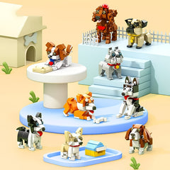 Dog Pet Building Blocks Cartoon Animal Models Assembly Toy