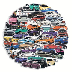 50pcs Car Cartoon Stickers for DIY Decoration
