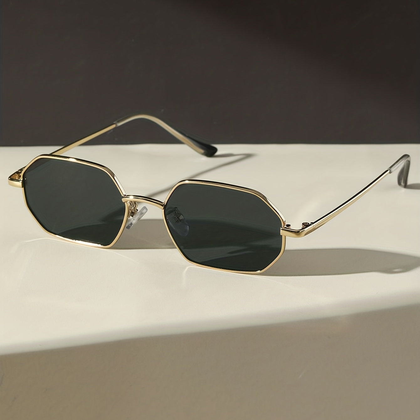Geometric Metal Frame Sunglasses Vintage Outdoor UV400