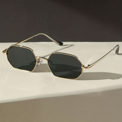 Geometric Metal Frame Sunglasses Vintage Outdoor UV400