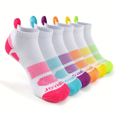 AceFine 6 Pairs Colorblock Sports Socks for Women