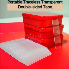 60pcs 1.78x5.0cm Transparent Double-sided Paste Pads for DIY Handicrafts