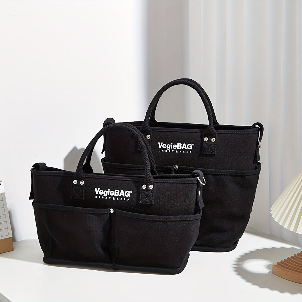 Canvas Tote Bag Durable Lightweight Shoulder Bag Large Capacity