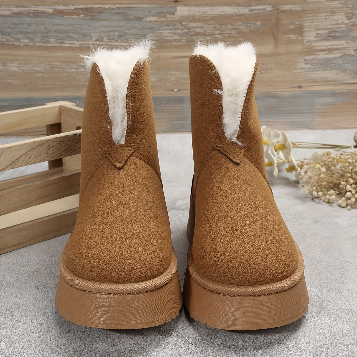 Women's Non slip Thickened Medium Tube Snow Boots