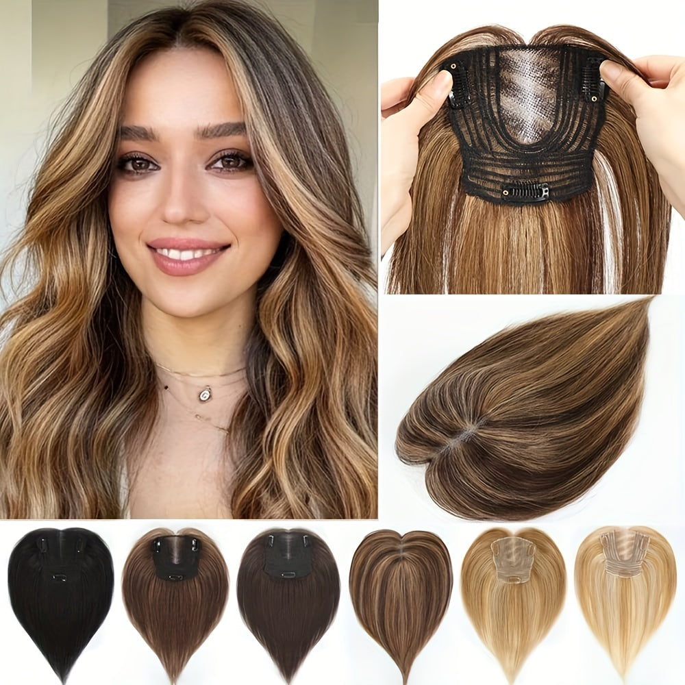 Human Hair Toppers for Women - Real Human Hair Toppers for Thinning Hair