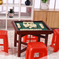 Mini Chinese Mahjong Dollhouse Accessory Model for Decoration