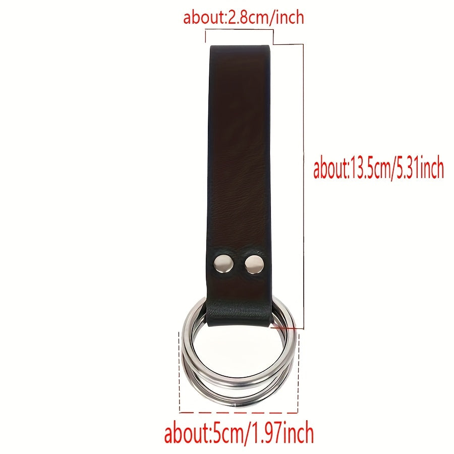 Heavy-Duty Brown Leather Tool Belt with Tool Holder