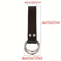 Heavy-Duty Brown Leather Tool Belt with Tool Holder