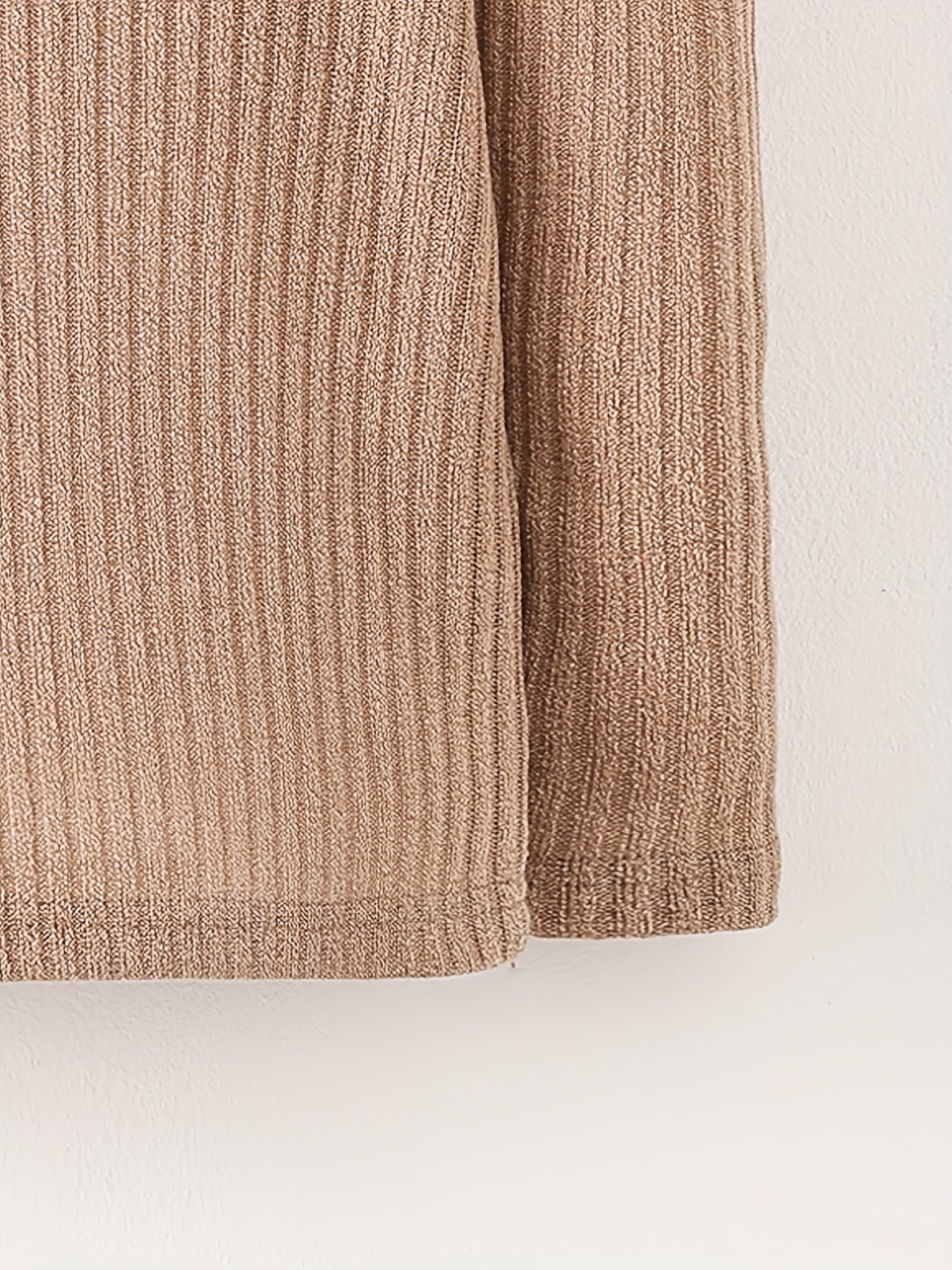 Girls Knit Sweater High Shoulder Long Sleeve Top
