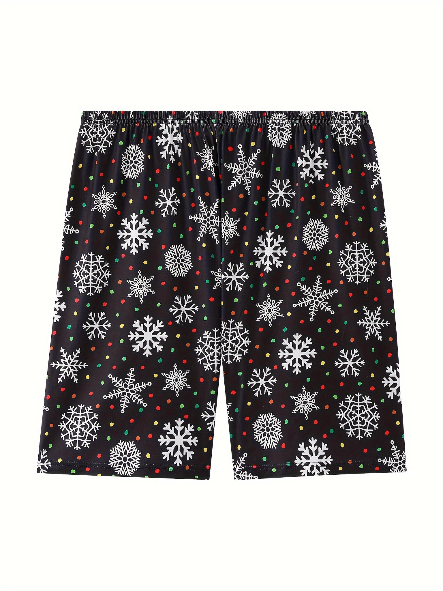 2 Pack Plus Size Christmas Sleepwear Bottoms Set Women's Plus Snowflake & Polka