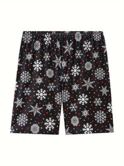 2 Pack Plus Size Christmas Sleepwear Bottoms Set Women's Plus Snowflake & Polka