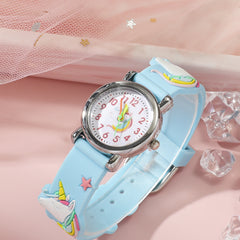 Girls Cartoon Unicorn Quartz Watch Holiday Gift