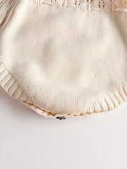 Baby Girls Knitted Hollow Tunic Long Sleeved Romper Sweater Onesie