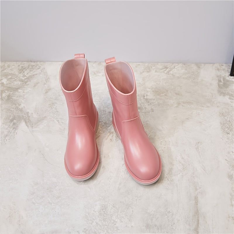 Women's Waterproof Mid Calf Rain Boots Non Slip Outdoor Footwear