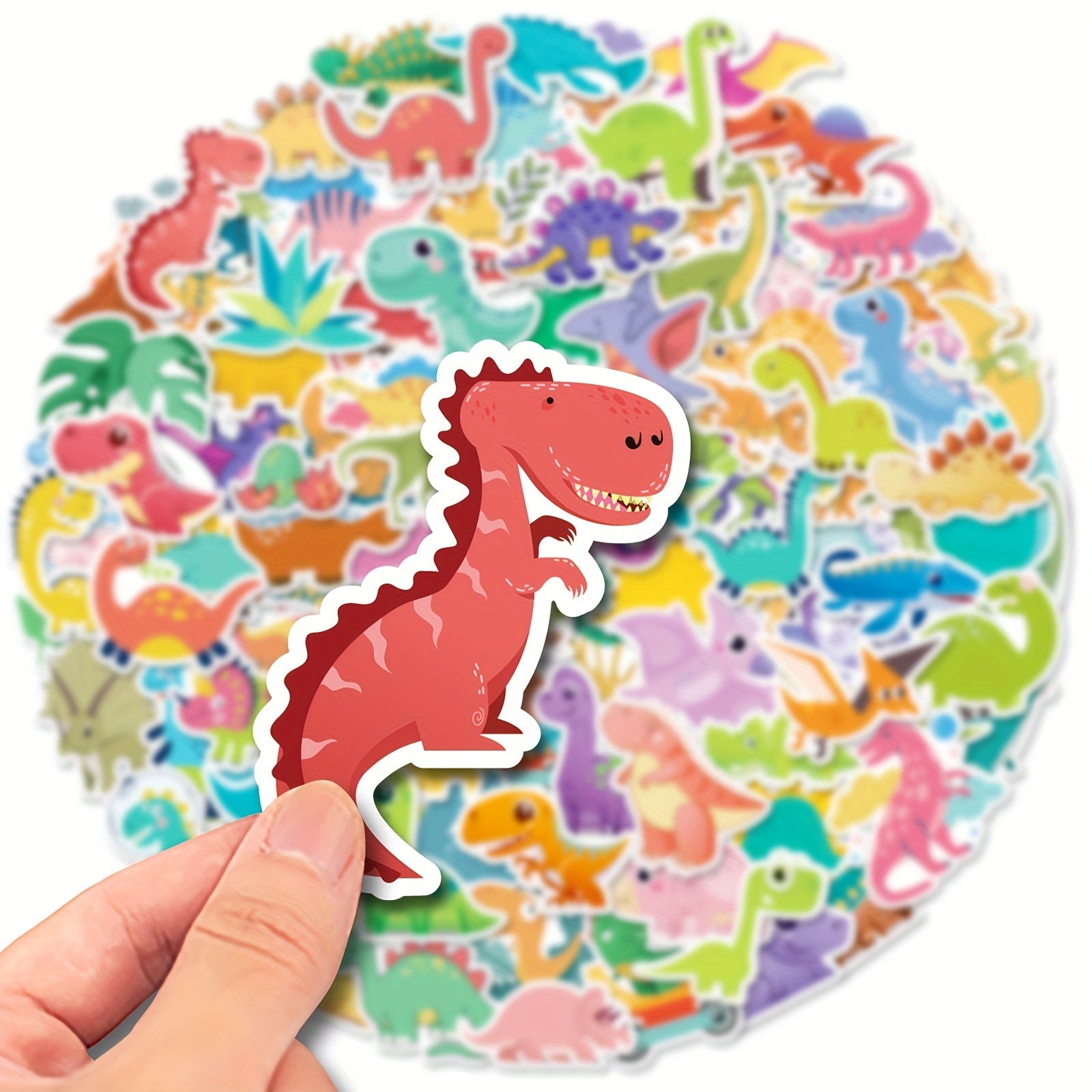100pcs Dinosaur Stickers Waterproof For Stationery Luggage