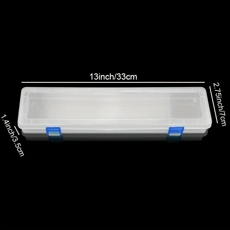 3pcs Translucent Plastic Storage Box for Long Paint Brushes Watercolor Pens