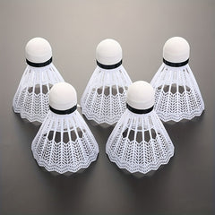 6-Pack Plastic Badminton Balls for Home Training & Fun