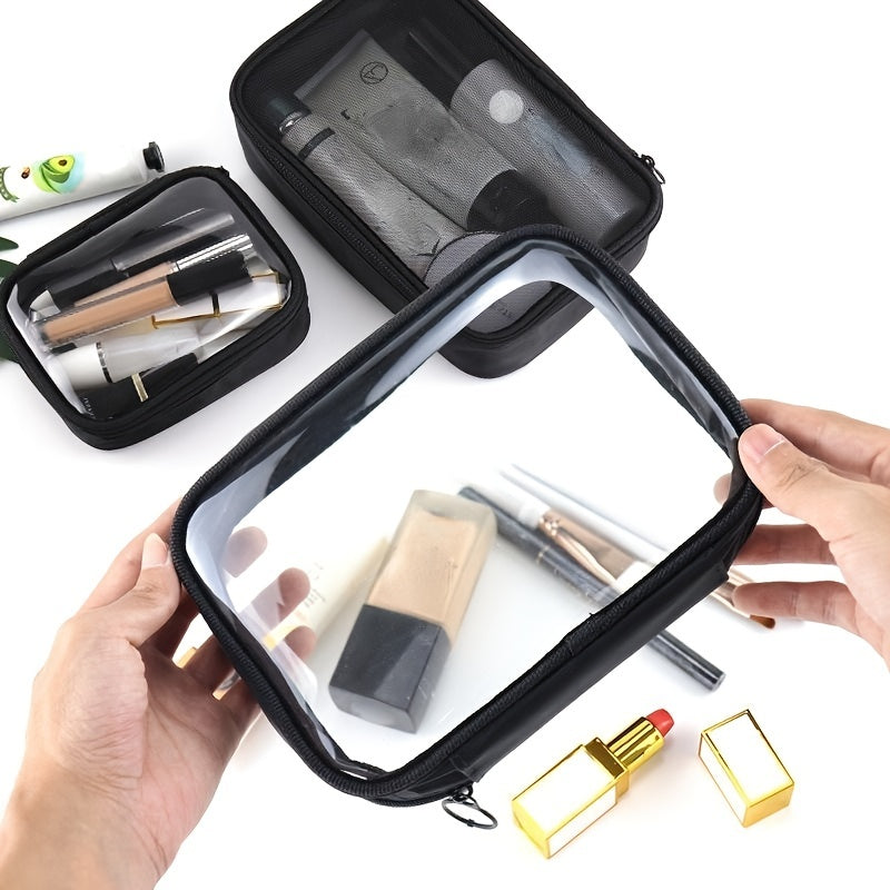 Clear Toiletry Bag Zipper Travel Makeup Cosmetics Unisex