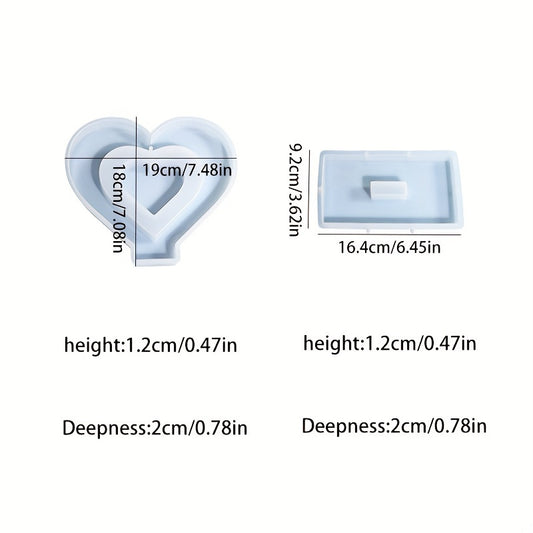 DIY Crystal Epoxy Resin Mold Love Photo Frame Silicone Mold