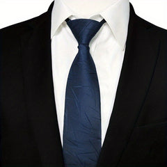 Men's Red Striped Zip Tie Professional Business Groom Groomsman