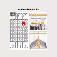 12pcs Stainless Steel Magic Hangers Closet Organizer Wardrobe Space Saving