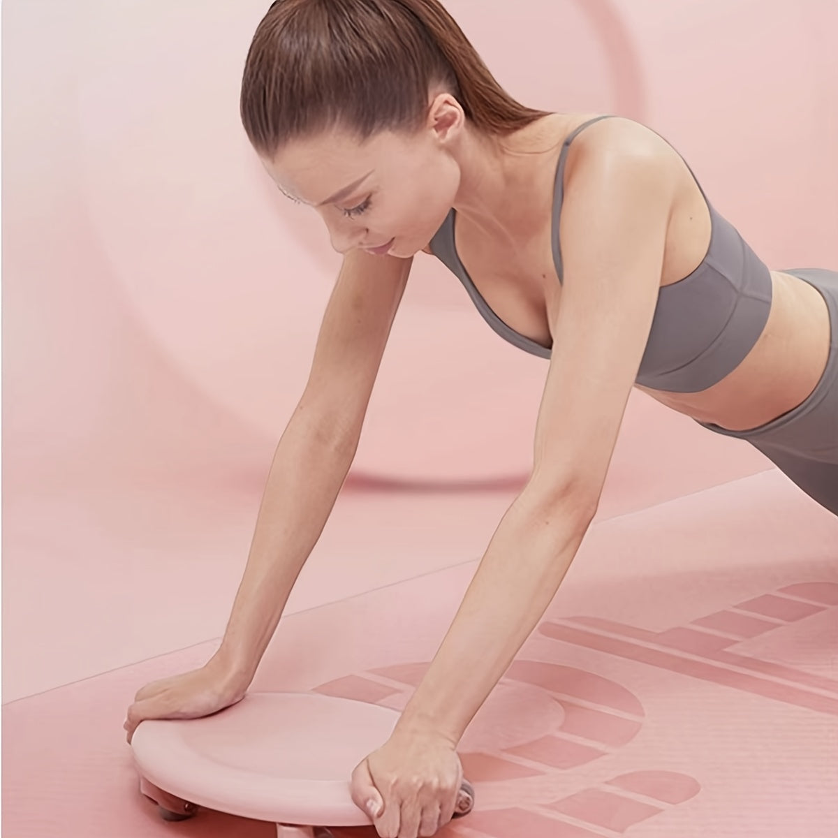 Mute Yoga Abdominal Training Disc 4 Wheels Universal Abdominal Disc
