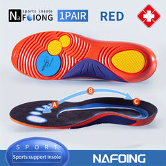 Orthopedic Sport Insoles Shock Absorption Deodorant Cushion Running Insoles