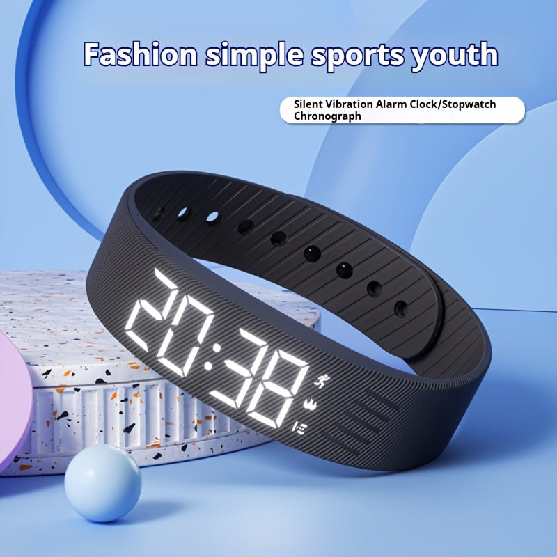 Unisex Sports USB Electronic Watch - Pedometer & Alarm Clock
