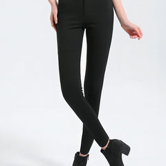 Skinny Stretchy High Waist Leggings Solid Color
