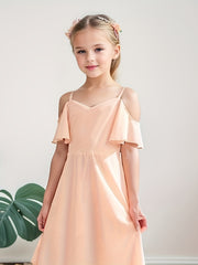 Girls Short Sleeve Cold Shoulder Dress for Summer
