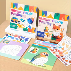 Kids DIY Sticker Puzzle Painting Book 3D Sticker Quiet Busy Sticker Toy