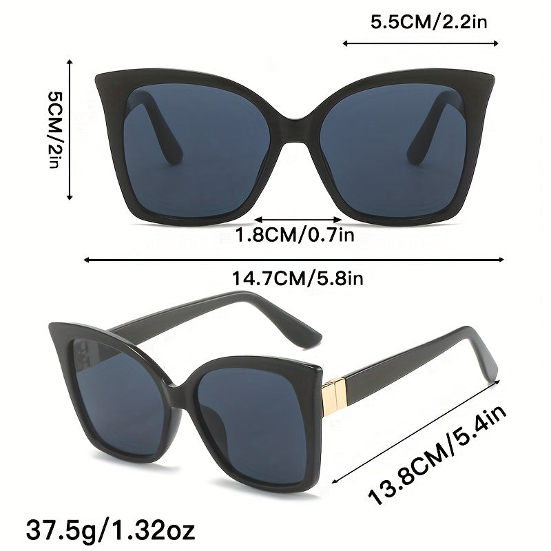 Oversized Cat Eye Sunglasses Gradient UV400 Sun Shades for Summer Beach