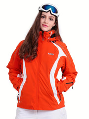 BEAUME Women's Ski Jacket Long Sleeve Zip up Front Warm Hoodies