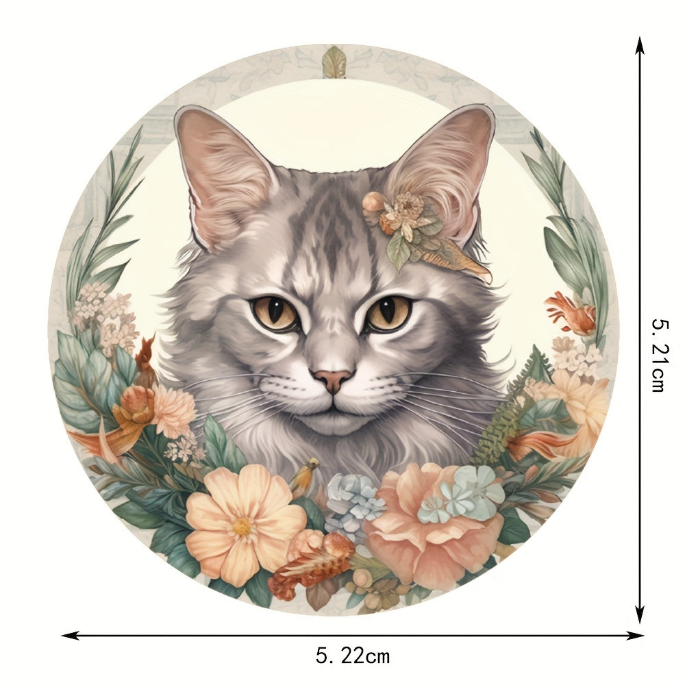50pcs Cartoon Cat Series Waterproof Stickers for DIY Creative Projects