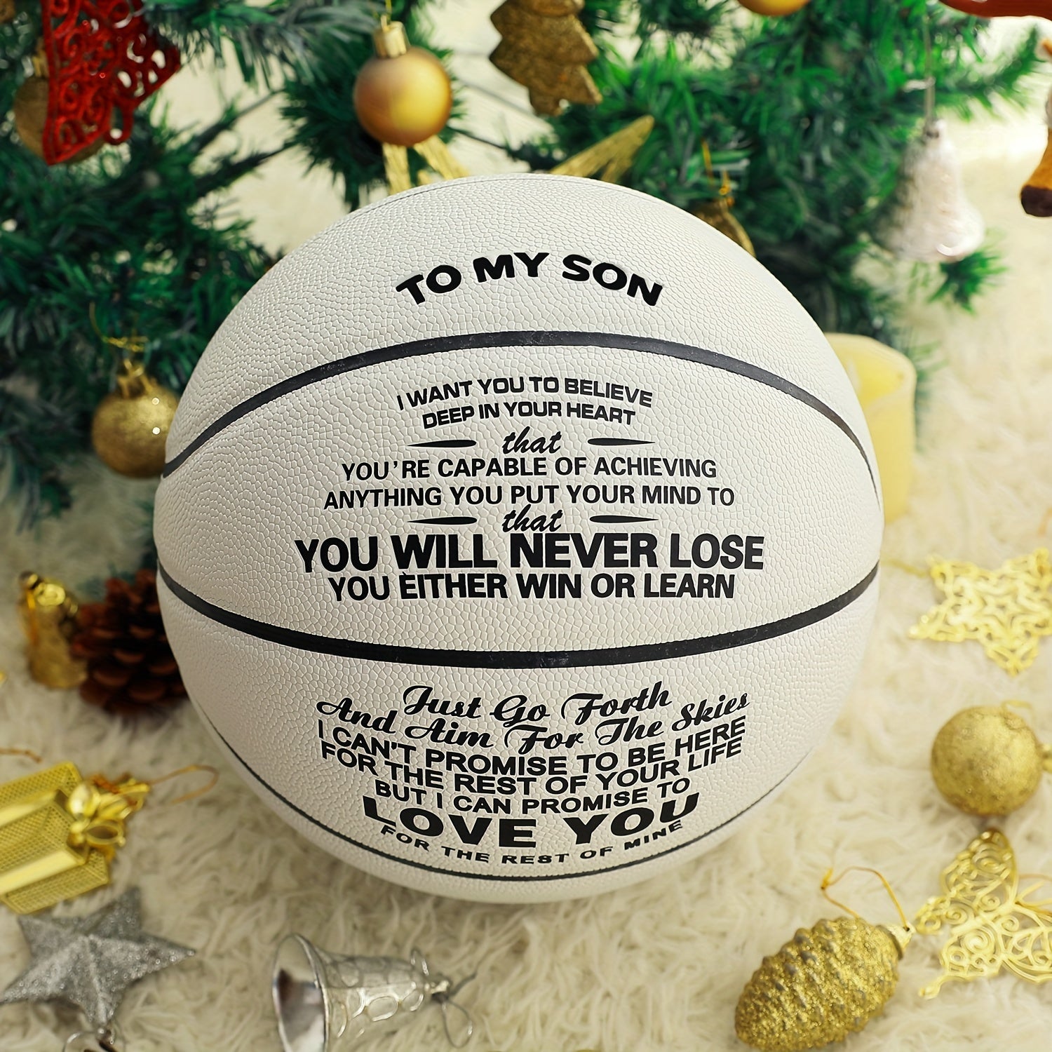 Engraved 74 Basketball Size 7 Unique Basketball Gift With Pump
