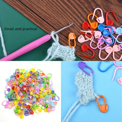50pcs Colorful Plastic Stitch Markers for Crochet Knitting Sweater Yarn