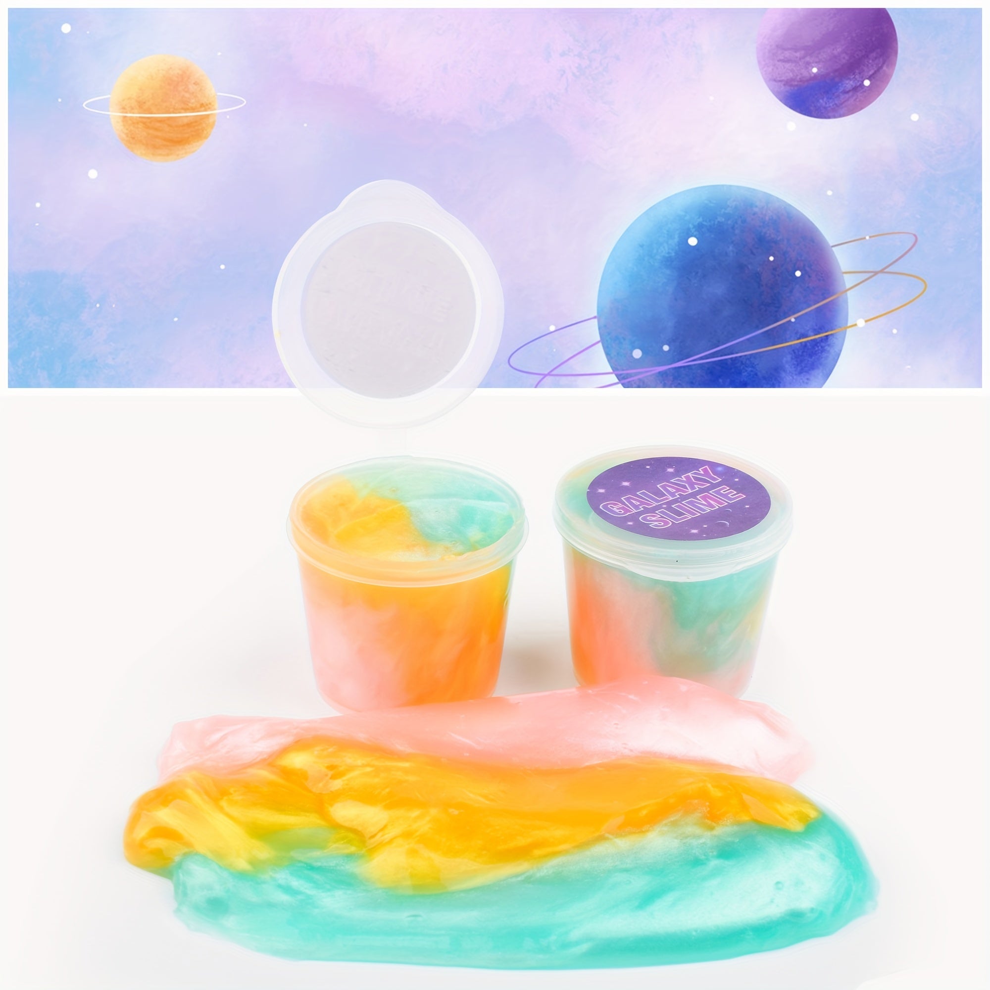 Tricolor Galaxy Slime Pack Non Sticky Putty Toy Slime For Boys Girls