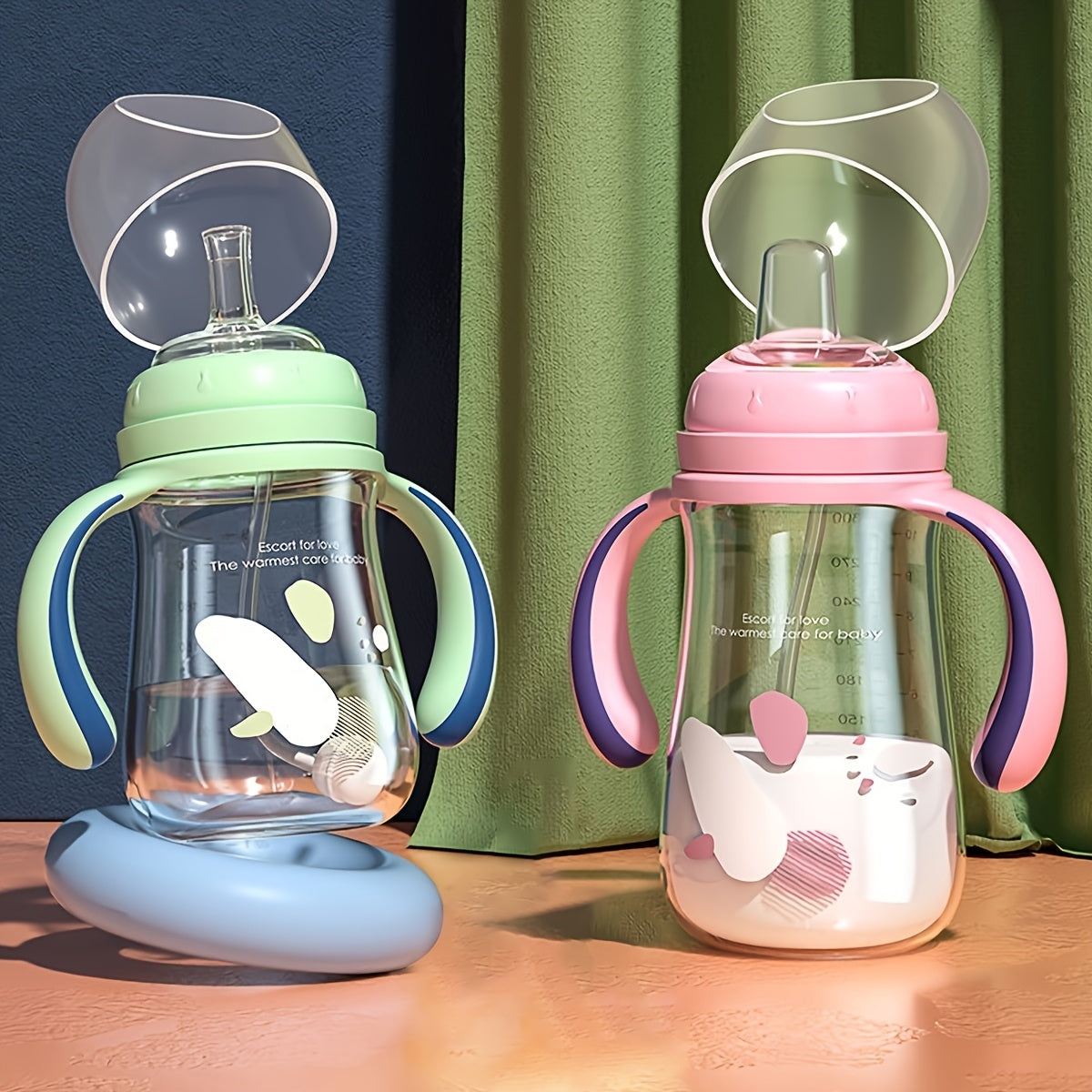 Family Newborn Feeding Bottle Sippy Cup for Infant Learning Drinking