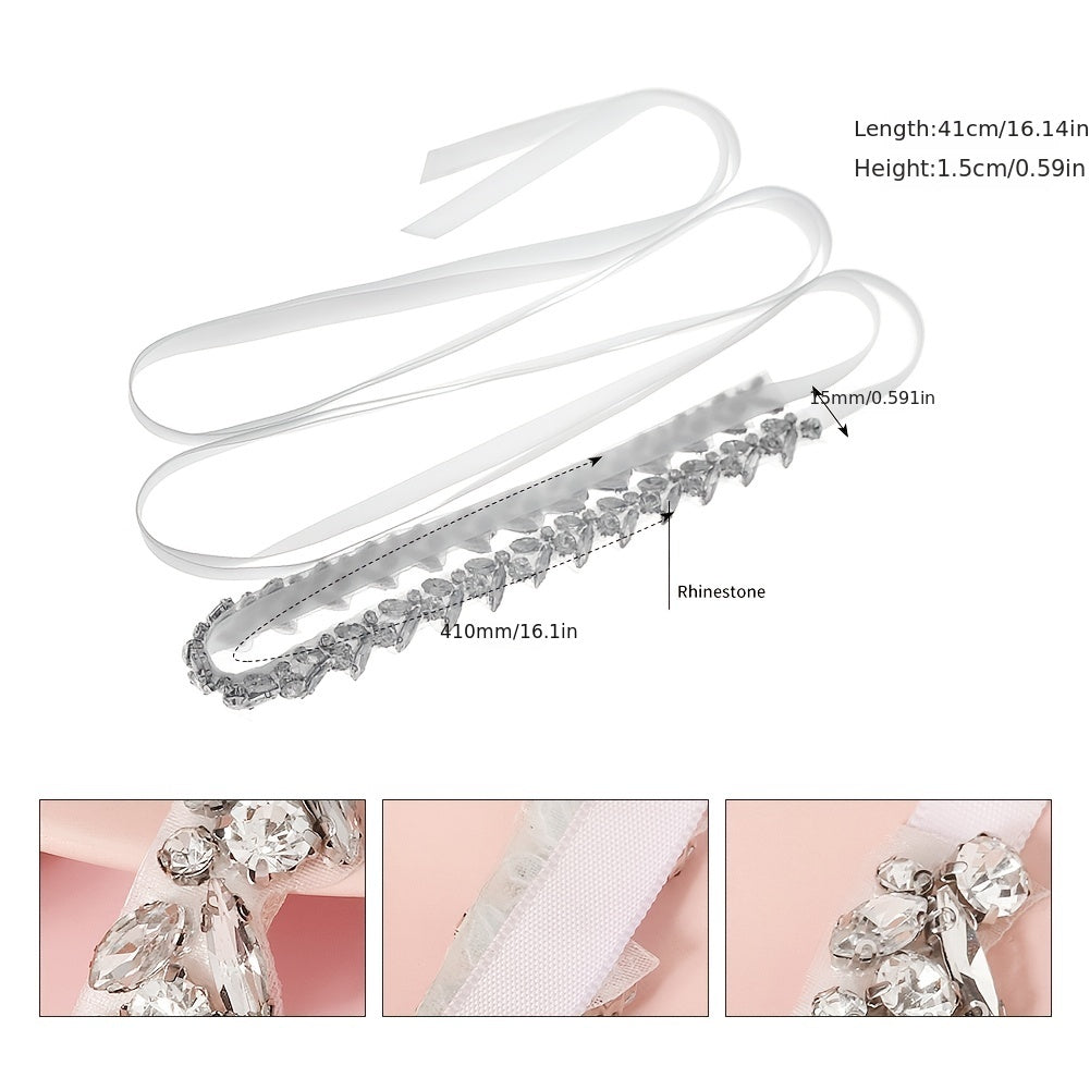 Leaf Rhinestone Bridal Belt Wedding Waist Chain Sash Beaded Handcrafted