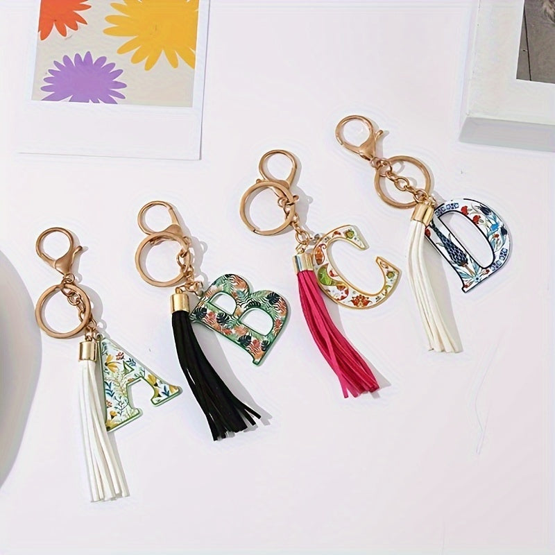English Alphabet Keychain Pendant for Keys Backpacks Wallets