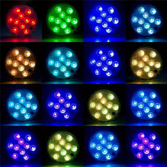 4pcs IP68 Waterproof Diving Light Christmas Decoration LED Pool Light