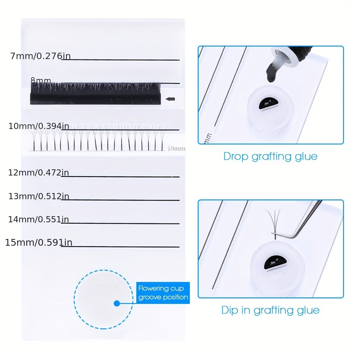 100pcs Eyelash Grafting Glue Cup Tattoo Ink Cap Container Holder