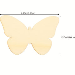 20pcs Wooden Butterfly Craft Blanks Natural Hollow Out Shape Wooden Butterfly