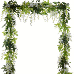 2pcs 6Ft Artificial Wisteria Garland Silk Hanging Flower